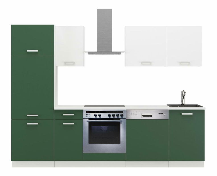 Kuhinjski set 270 cm Tonislav Labrador bijela 270 (zelena + bijela)