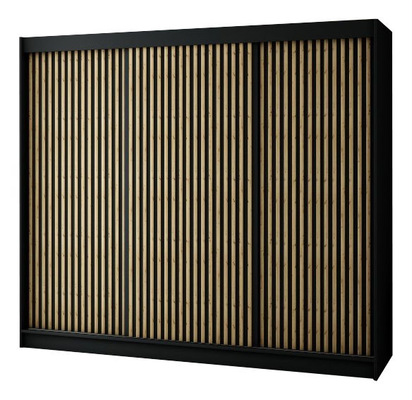 Ormar za garderobu 250 cm Ladonna 1 (crna mat)