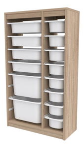 Organizator za igračke Dremonka 6 (hrast sonoma + bijela)