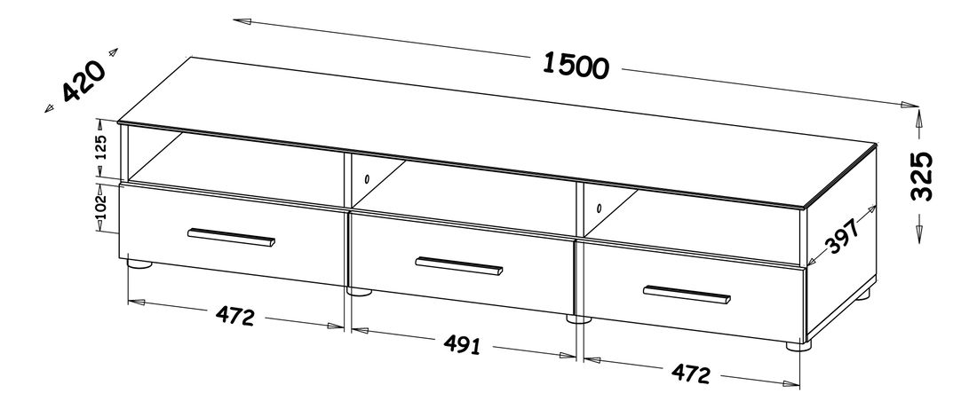 Obývacia stena Clover II (s osvetlením)