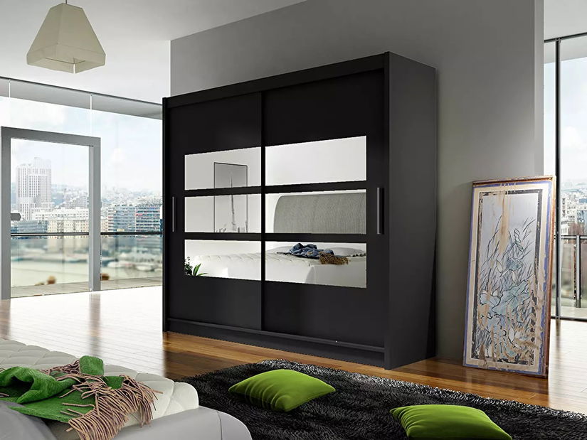 Dulap de haine Baker III (negru)