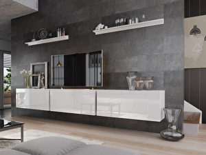 Mobilier living Balldy (alb + alb lucios)