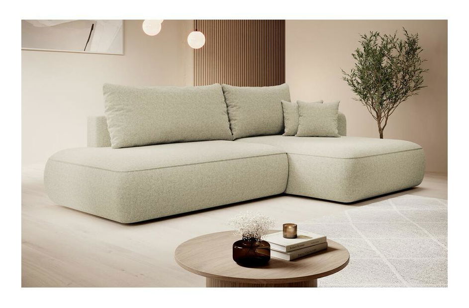 Colțar Fergie (D) (bej + negru)