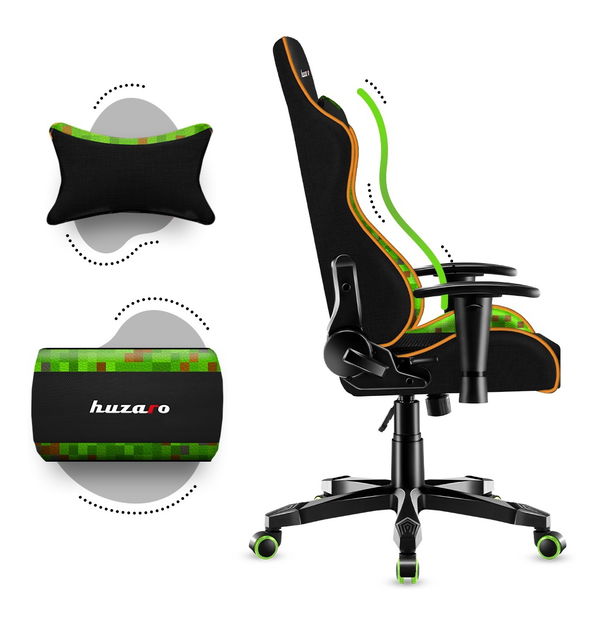 Scaun gaming pentru copii Rover 6 (negru + verde)