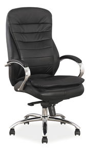 Fotoliu de birou Havas (piele ecologică negru)
