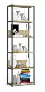 Regál Loriana III (čierna + dub artisan)