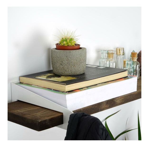 Dekoratívna nástenná polica Dupone 12 (orech) 