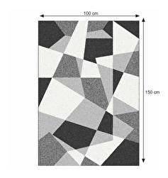 Covor 150 cm Savannah (negru + gri + alb)