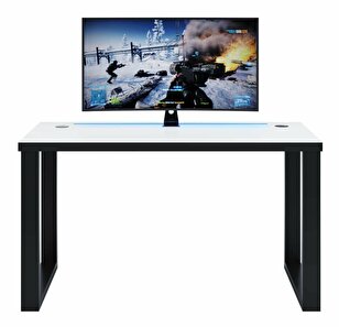 Gamer PC asztal Gamer S (fehér + fekete) (RGB LED világítással)
