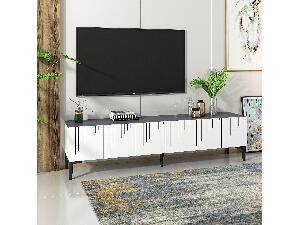 TV asztal/szekrény Kebati 3 (fehér + antracit) 