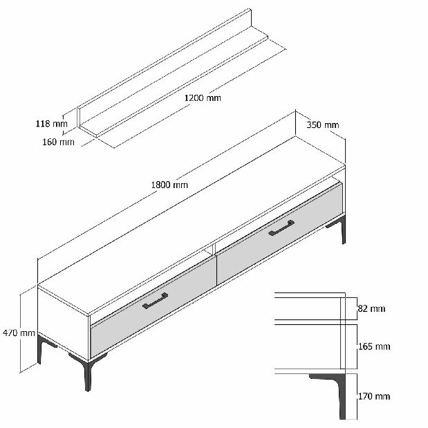 Mobilier living India (Nuc + Negru)