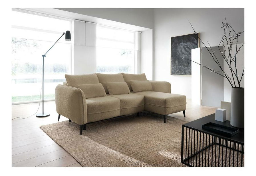 Colțar Eilish (D) (bej deschis + negru)