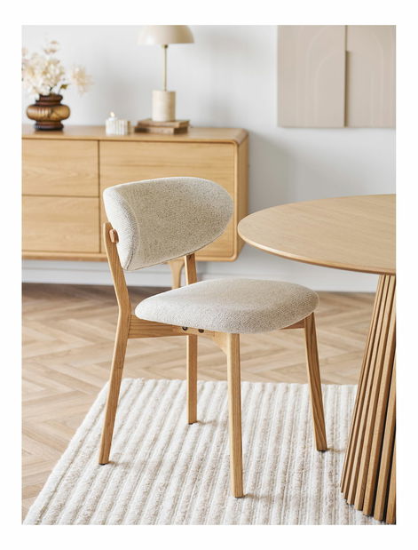 Jedálenská stolička Delina 1 (prírodná + béžová)