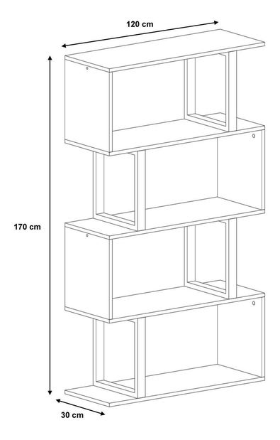 Regál Mipuvu (čierna) 