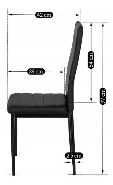 Étkezőszék Negacion (fekete) 