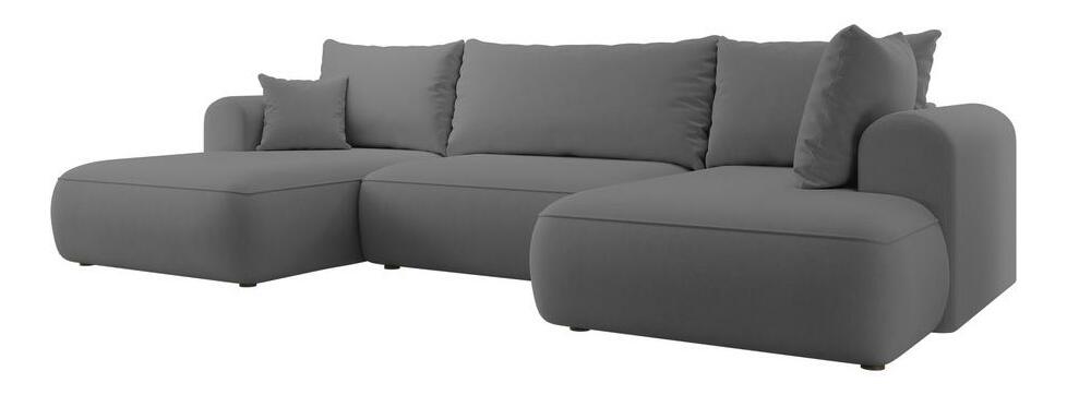 U alakú sarokkanapé Olivo U (J) (világos szürkés fekete + fekete)