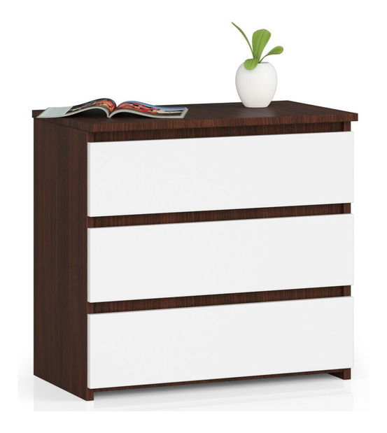 Komoda Cleania CL3 (wenge + biela)