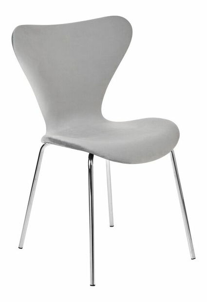 Set 2 buc scaune sufragerie Baylor (gri + argintiu)