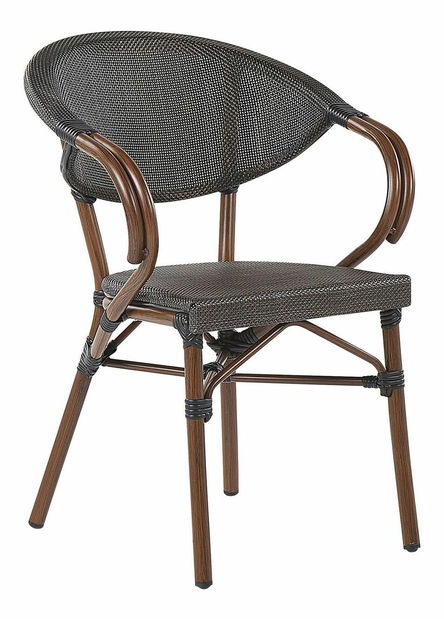 Set 4 ks. záhradných stoličiek Carlene (sivá)