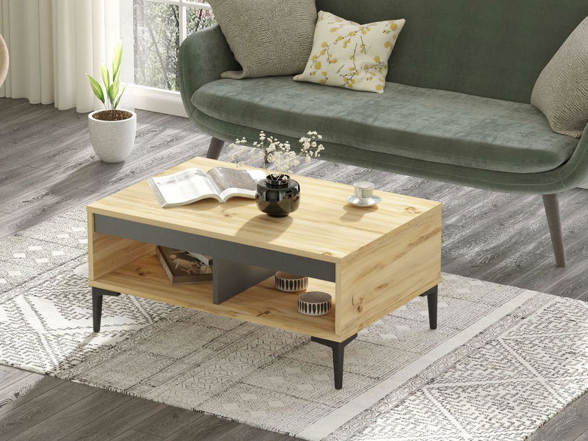 Konferenčný stolík Levosi 1 (dub felt + antracit) 