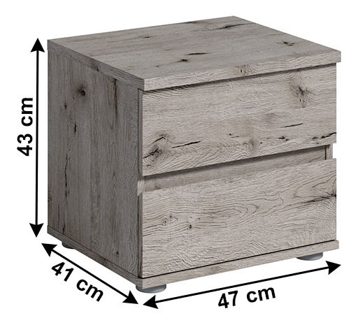 Set 2 kom.noćnih stolića Talago (hrast welington)