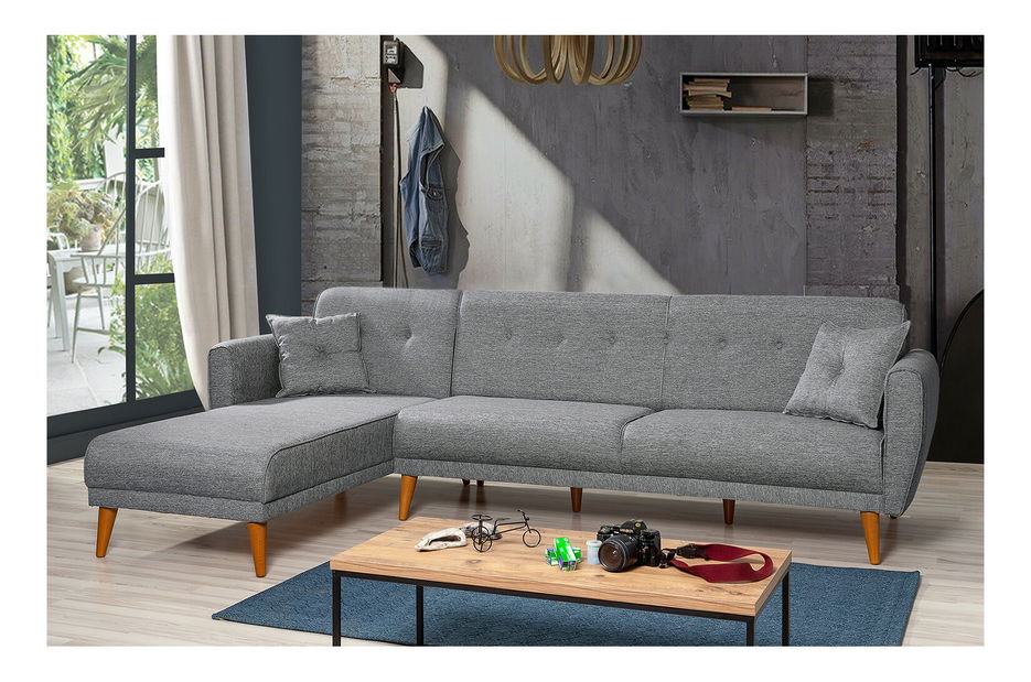 Sarok ülőgarnitúra Alhambra (B) (sötétszürke)