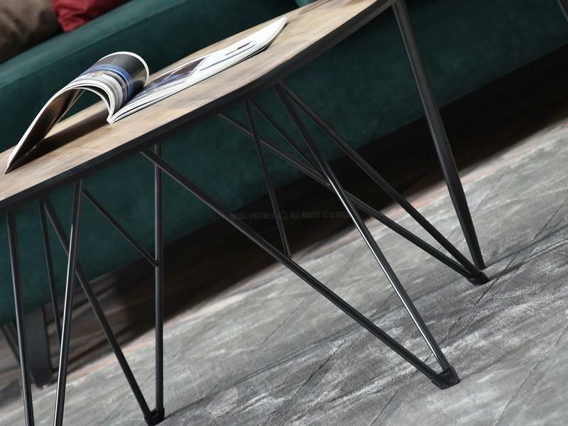 Konferenčný stolík Petal Zest Xl (orech + čierna)