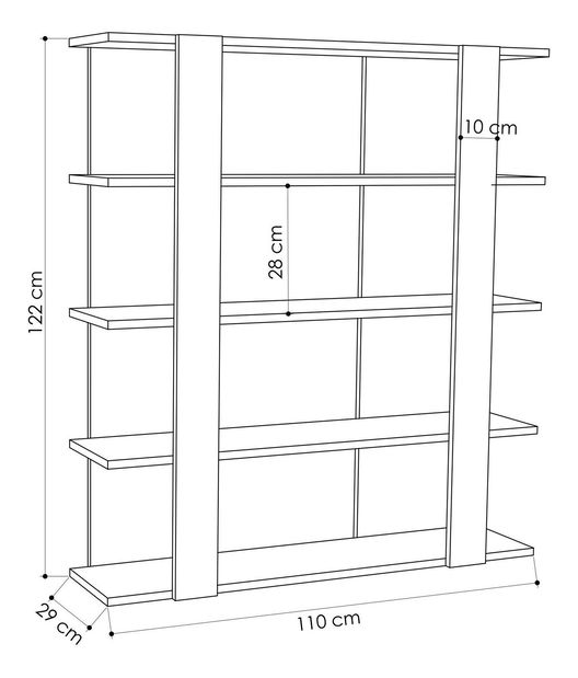 Regál Bosuki (tölgy) 