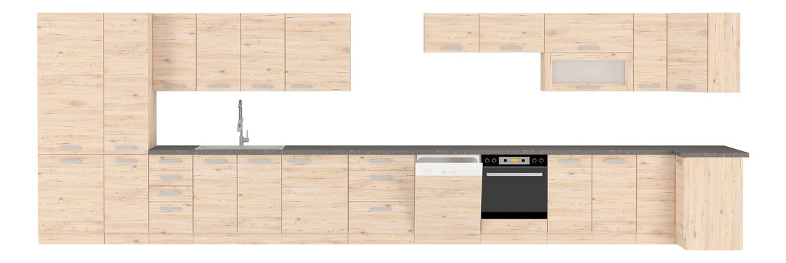 Konyha Bergenia 260 cm (bordeaux tölgy)