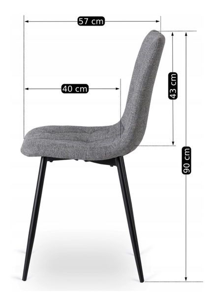Jedálenská stolička Rabar 2 (sivá) 
