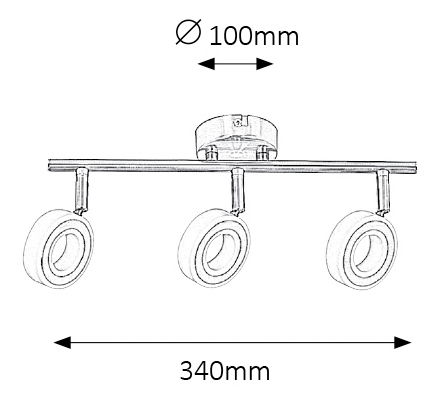Bodové svietidlo Zora 5941 (chrómová)