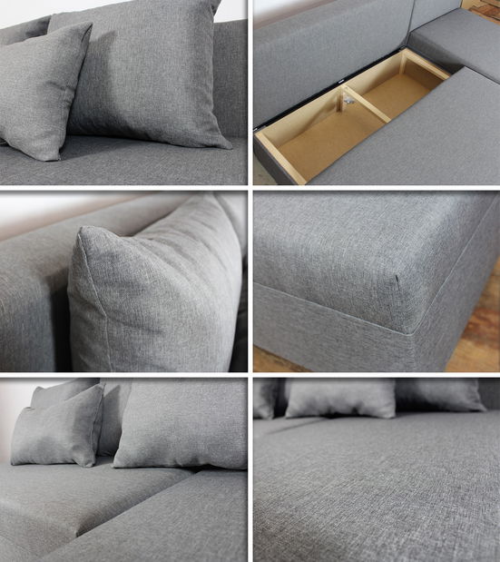 Colțar Porco (gri închis) (D)