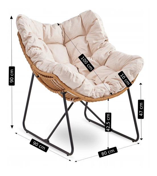 Vrtna fotelja Frigorifico (bež) 