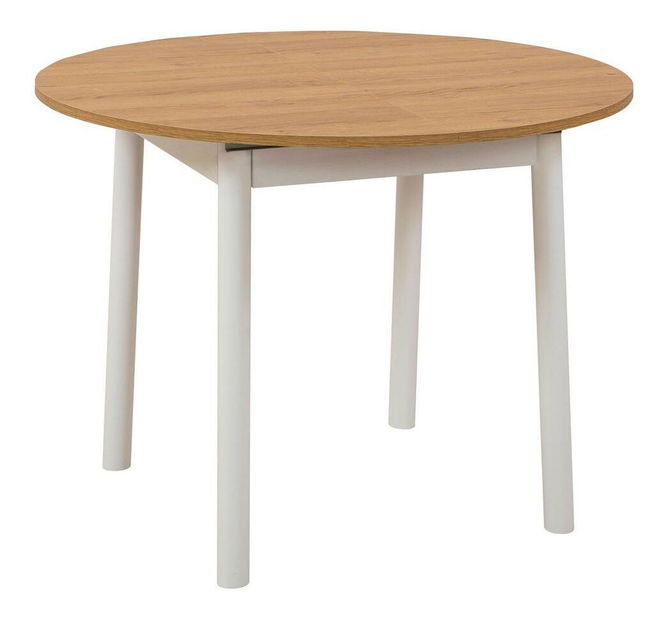 Set mobilier sufragerie Duvasa 6 (stejar + alb) (pentru 2 persoane)
