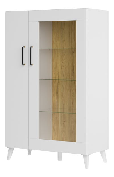 Vitrina Barilus 15 (američki orah + bijela)