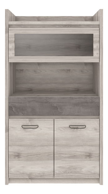 Vitrină Jolene 2D1W1S (castan nairobi + onyx)