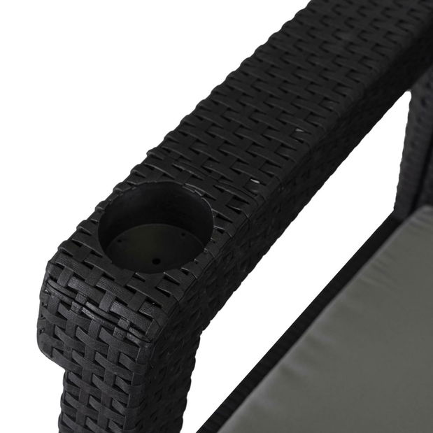 Záhradná pohovka Favorece (čierna) 