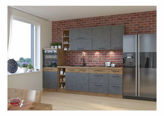 Bucătărie Virion 270 cm (stejar lancelot + matera)