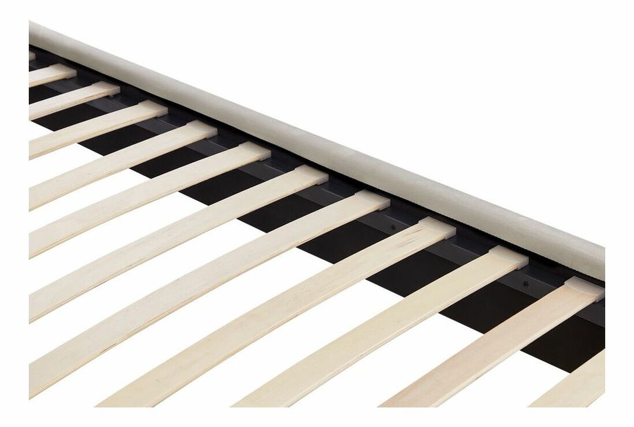 Čalúnená posteľ 160x200 cm Laraine (svetlosivá) (s roštom)