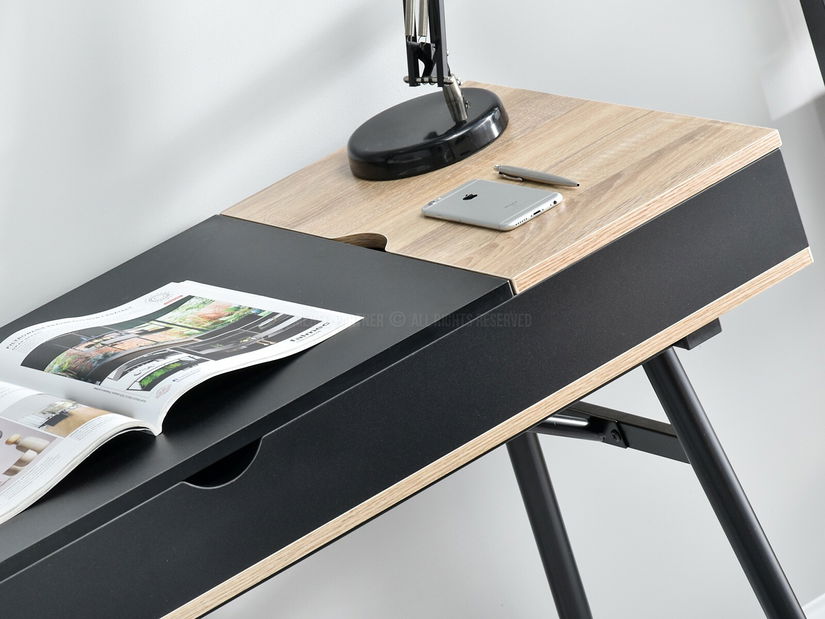 PC stolić Vicken (hrast + crna)