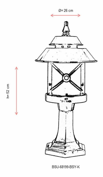 Kültéri fali lámpa Brynn (fekete + fehér)