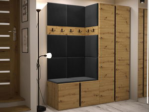 Mobilier Hol Timothy III (Stejar artisan + Stejar artisan + Negru) (Manila 18)