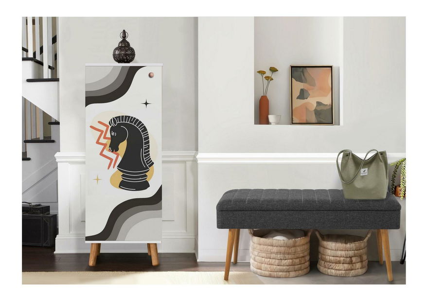 Predsieňová zostava Beside 2 (biela + antracit)