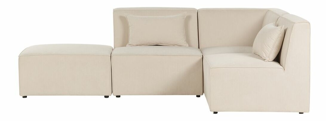 Kutna garnitura s tabureom Lemia (bež) (L)