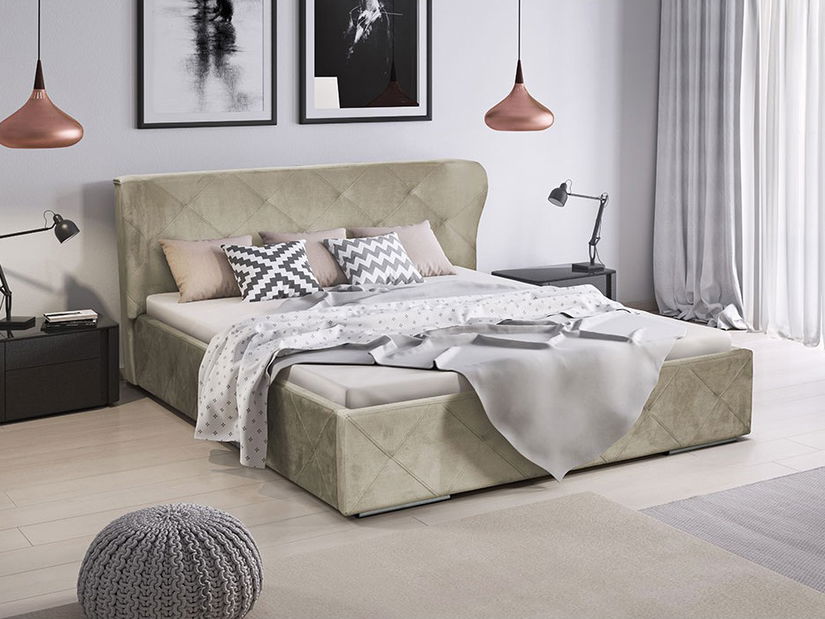 Pat matrimonial 160 cm Oleus (bej)