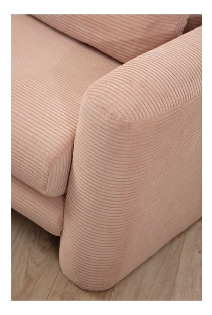 Rohová sedačka Lelysena (L) (ružová + čierna)