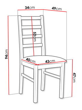 Blagovaonska stolica Zafir VIII (krem + crna)