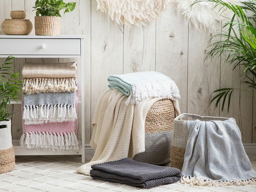 Pléd 180x130 cm AKANA (textil) (bézs) *kiárusítás