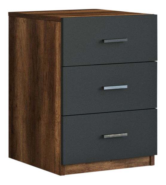 Comodă Vincent 3 (Nuc + Antracit)