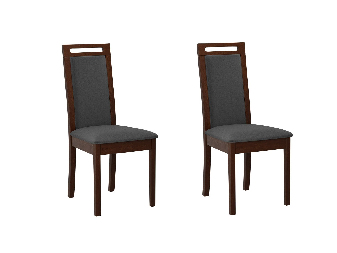 Set 2buc scaune sufragerie tapițate Heven VI (Nuc + gri închis) *resigilat